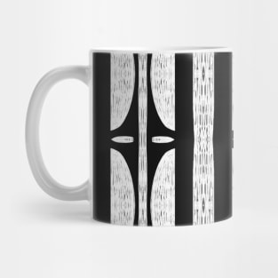 Black and white hand drawn print Mug